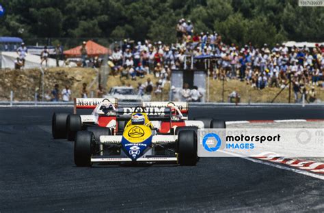 Keke Rosberg Williams Fw Honda Leads Niki Lauda Mclaren Mp B Tag