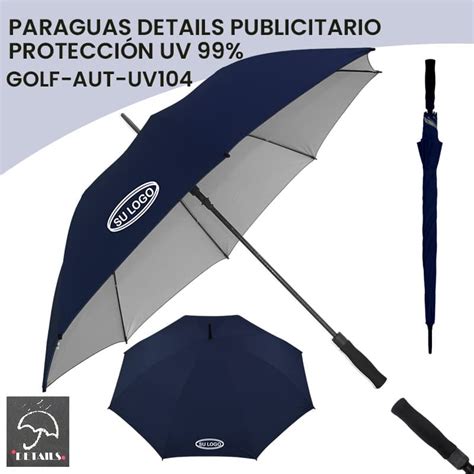 Paraguas Publicitario Golf Aut UV104 marca Details Protección Solar