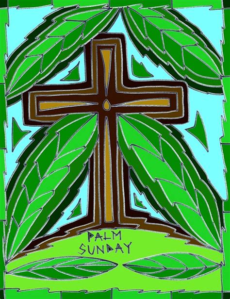 Palm Sunday Art Bulletin Cover Palm Sunday Stushie Art