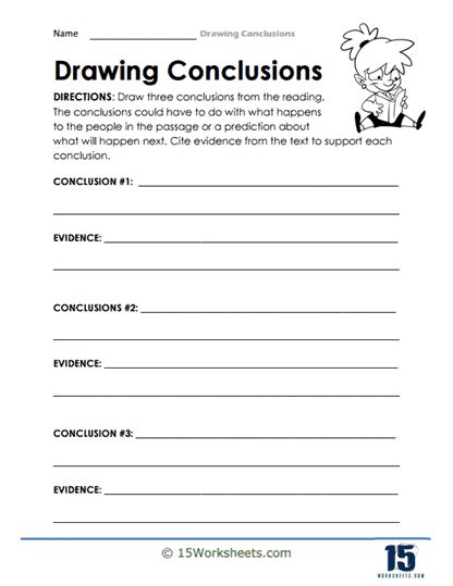 Writing Conclusions Worksheets Draw The Conclusions Worksheet