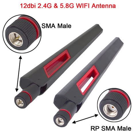 Pcs Dbi Dual Band Wifi Antenna G G Gh Rp Sma Male Universal