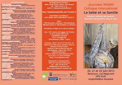 ASSOCIATION DES PSYCHOLOGUES DE FRANCHE COMTE APFC Colloque le bébé