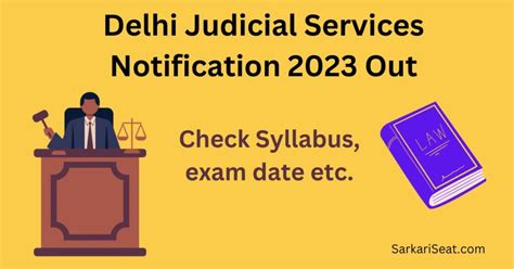 Delhi Judicial Services DJS Notification 2023 Out Syllabus Exam