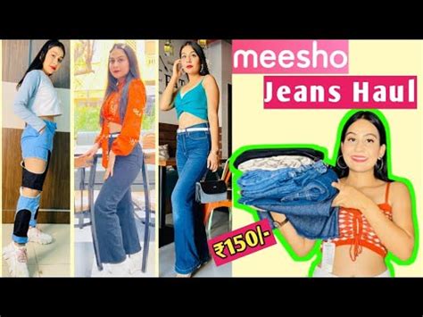 Meesho High Waisted Jeans Haul Paperbag Jogger Wide Leg Bell Bottom