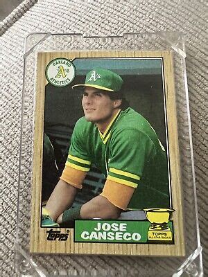 1987 Tops Jose Canseco All Star Rookie Multiple Errors EBay