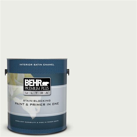 BEHR Premium Plus Ultra 1 Gal 52 White Satin Enamel Interior Paint