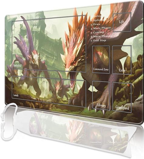 Amazon Cyaboyibo MTG Playmat With Zones MTG Playmat 24 X 14 TCG