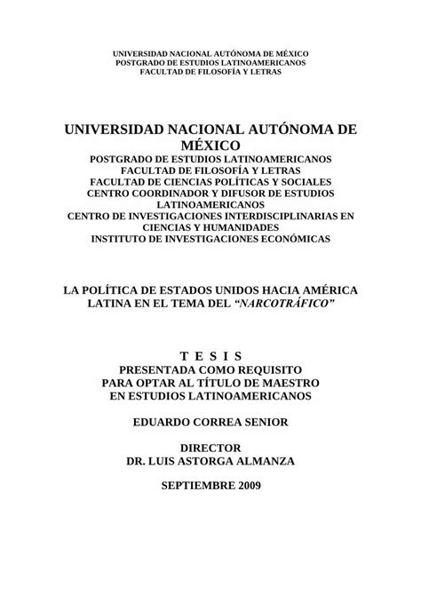 Pdf La Pol Tica De Estados Unidos Hacia Am Rica Latina En El Tema Del