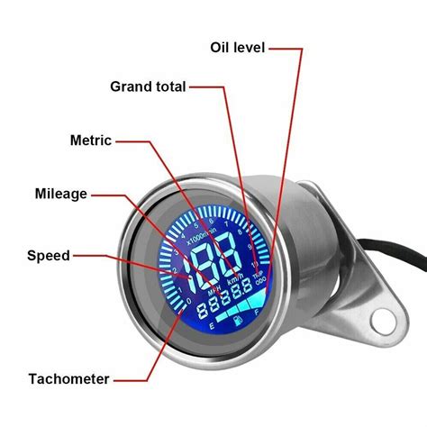 Motorcycle Lcd Digital Speedometer Tachometer For Harley Sportster Xl