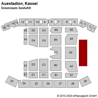 Auestadion Kassel Innenraum Unbestuhlt Saalplan