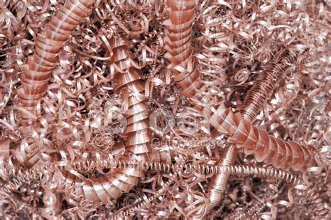 Copper Swarf From A Cnc Lathe Stock Photo Royalty Free Images