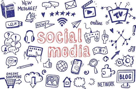 Social Media Digitale Marketing Internet Netwerk Iconen Set Vector Met