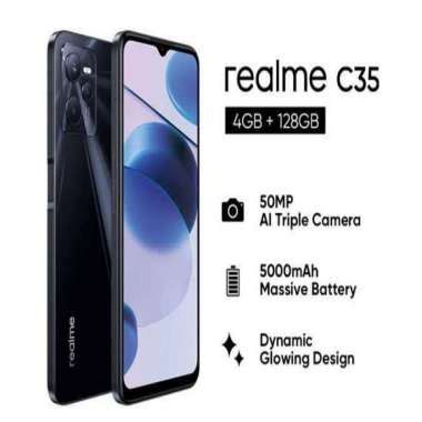 Promo Realme C35 4 128Gb Garansi Resmi BLACK Diskon 11 Di Seller