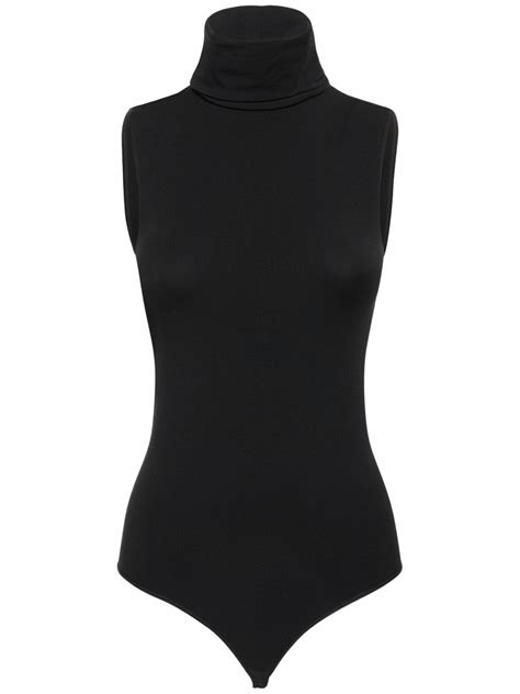 Wolford Viscose String Stretch Jersey Bodysuit Wolford