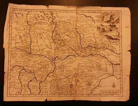 CARTA GEOGRAFICA DEL DUCATO DI MANTOVA Incisione Originale Su Rame