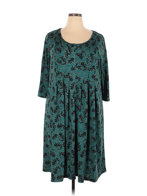 Ny Collection Teal Casual Dress Size 2x Plus 68 Off Thredup