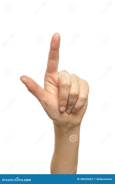 Woman Hand Pointing Up With Index Finger Stock Photo Image Of Index