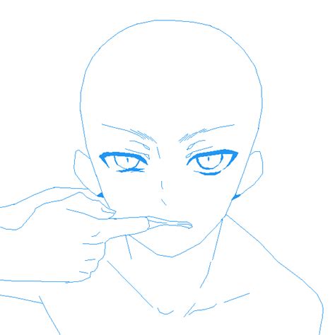 Anime Boy Base Line Art