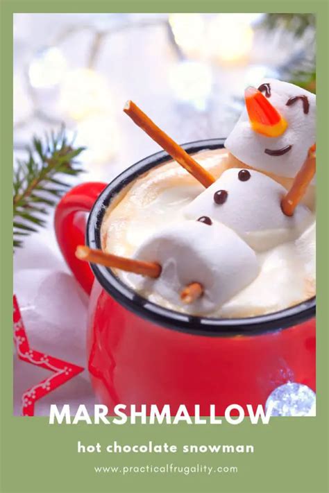 Marshmallow Hot Cocoa Snowman Practical Frugality