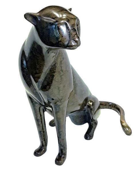 Loet Vanderveen Bronze Sculpture Seated Cheetah Limited Edition