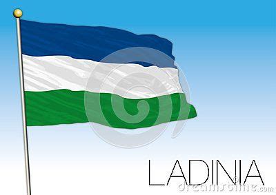 Ladinia Regional Flag Italy Vector Illustration Stock Vector