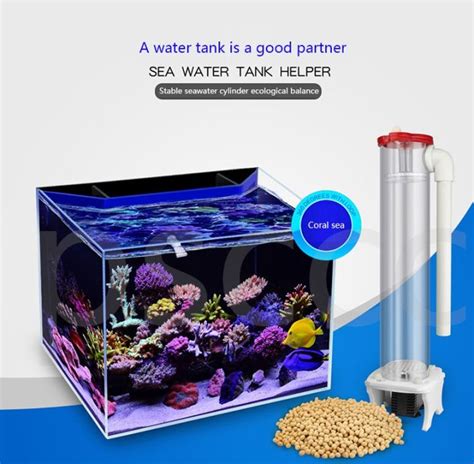 Fluidised Media Reactor Fluid Bed Filter W Pump Seawater Saltwater Marine Coral Reef Aquarium