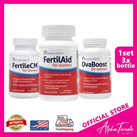 Fairhaven Health Fertilaid Fertilecm And Ovaboost For Her Fertility Supplement Bundle Lazada Ph