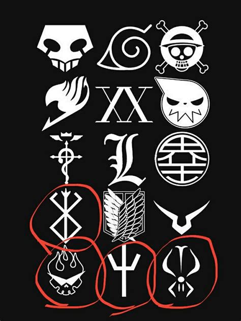 What Is The Names Of These Anime Symbols Please Tell Me Anime