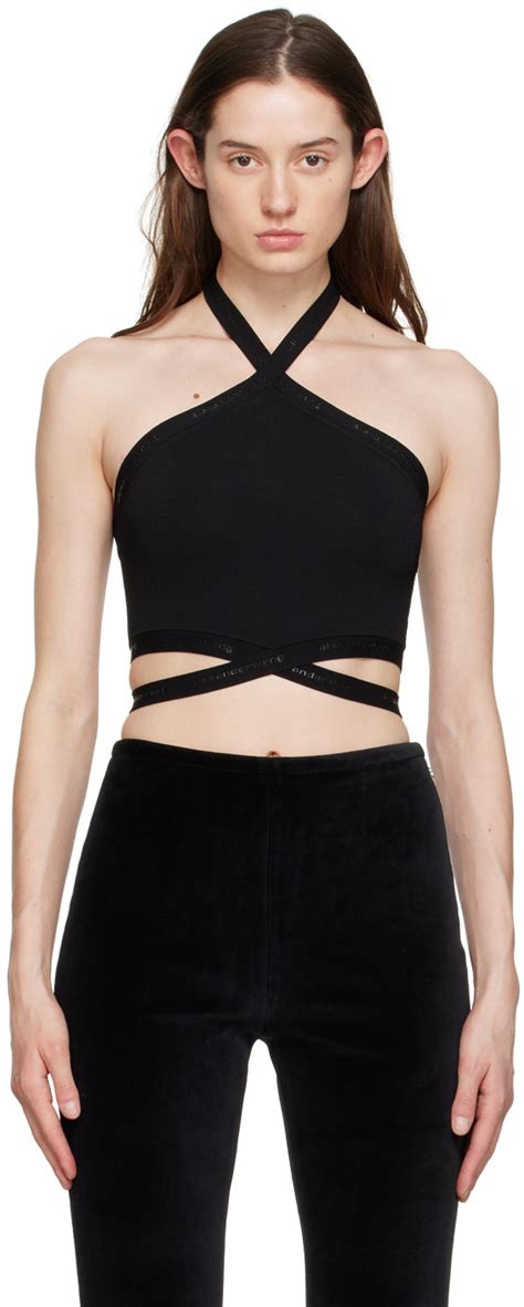 Alexanderwang T Black Criss Cross Tank Top Ssense