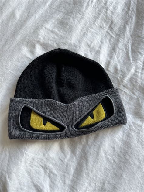 Fendi Fendi Knitted Monster Eyes Beanie Hat Grailed