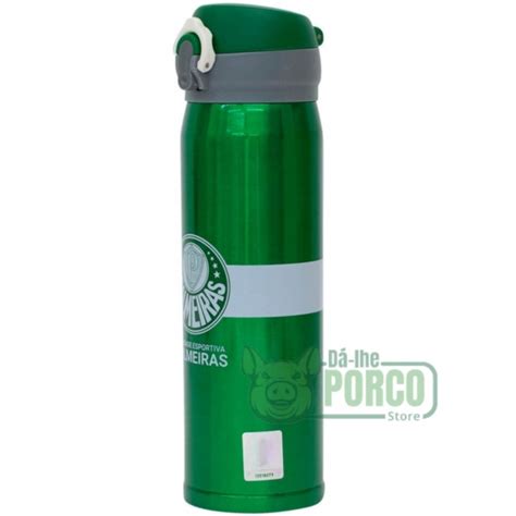 Garrafa Térmica 450ml - Palmeiras - Dá-lhe Porco | Store