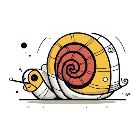 Cartoon Caracol Em Um Fundo Branco Ilustra O Vetorial De Um Caracol