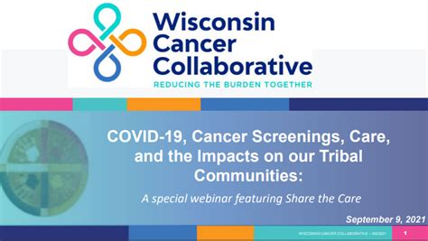 September 2021 Webinar Share The Care Wisconsin Cancer Collaborative