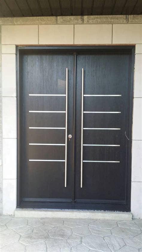 Modern Fibreglass Double Door Stainless Steel - Modern Doors