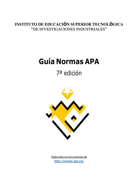 Normas APA 7ma Edicion INSTITUTO DE EDUCACIN SUPERIOR TECNOLGICA