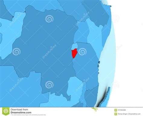 Mapa De Burundi No Vermelho Ilustra O Stock Ilustra O De Curso