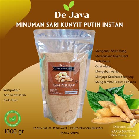 Jual Minuman Sari Kunyit Putih Instan Dejava Kunyit Putih Bubuk Minuman