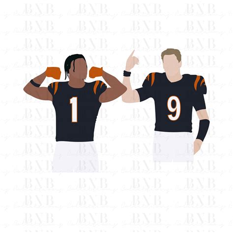 Joey Burrow Svg Jamarr Chase Svg Bengal Svg Joey B Svg Dxf Png Pdf 