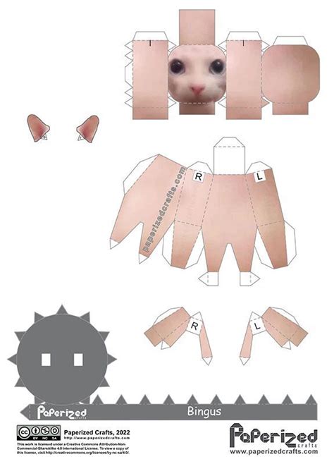 Bingus Papercraft In Paper Doll Template Fnaf Crafts Cat Sexiz Pix