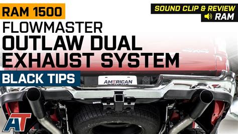 2019 2021 Ram 57l 1500 Flowmaster Outlaw Dual Exhaust System With Black Tips Sound Clip