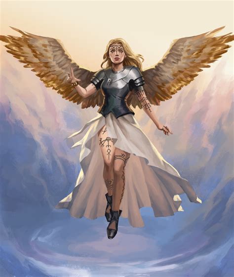 Aasimar Paladin Female Fantasy Female Warrior Fantasy Women Dungeons