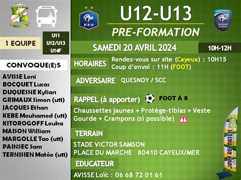 Actualit Pre Formation Convocations Ce Samedi Club Football