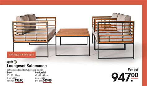 Loungeset Salamanca Stoel Bank Tafel Aanbieding Bij Sligro Folders Nl