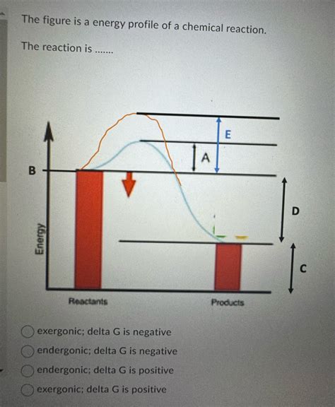 Solved The Figure Is A Energy Profile Of A Chemical Reaction The Reaction Is Exergonic Delta