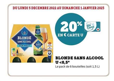 Promo Blonde Sans Alcool U