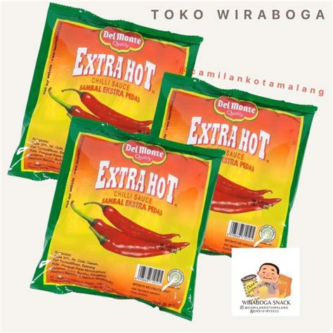 Jual Del Monte Sambel Sachet Extra Hot Saos Tomat Sachet Isi