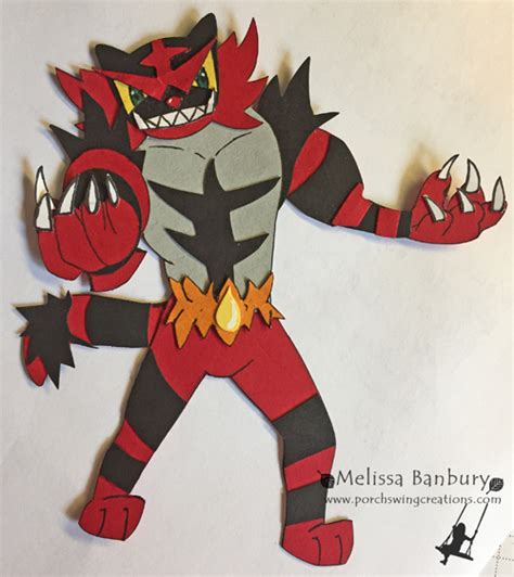 Porch Swing Creations Pokemon Incineroar Card In A Box