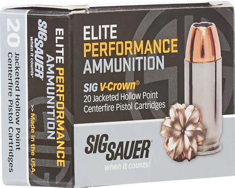 SIG SAUER Elite V Crown 9mm 124 Grain Centerfire Ammunition 20 Rounds