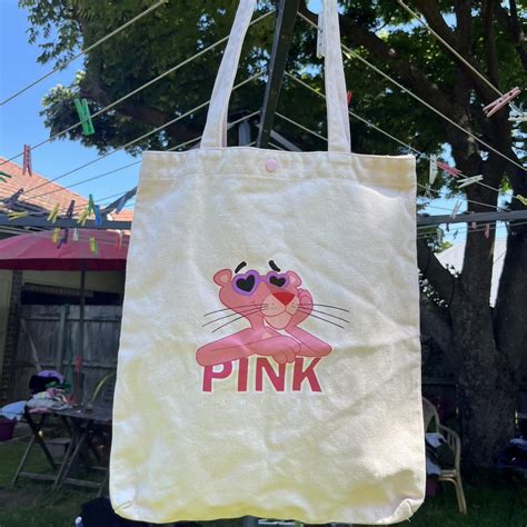 Miniso Pink Panther Tote Bag Never Used Depop