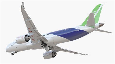 Comac C919 Narrow Body Airliner Flight 3d Model 159 3ds Blend C4d